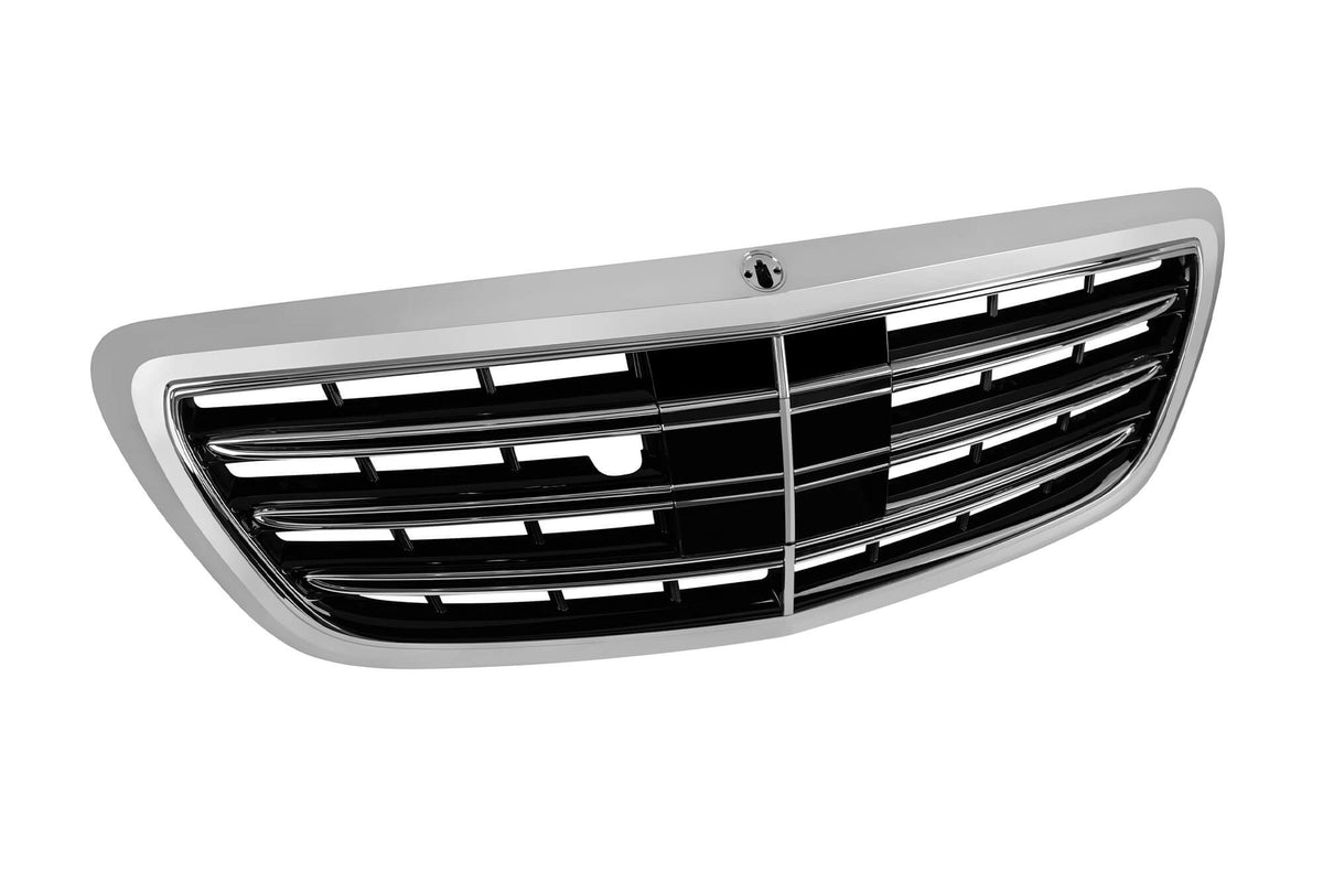 Хром / черна решетка тип AMG за Mercedes S класа W222 2013-2020 за модела с Distronic и Night Vision – снимка 6