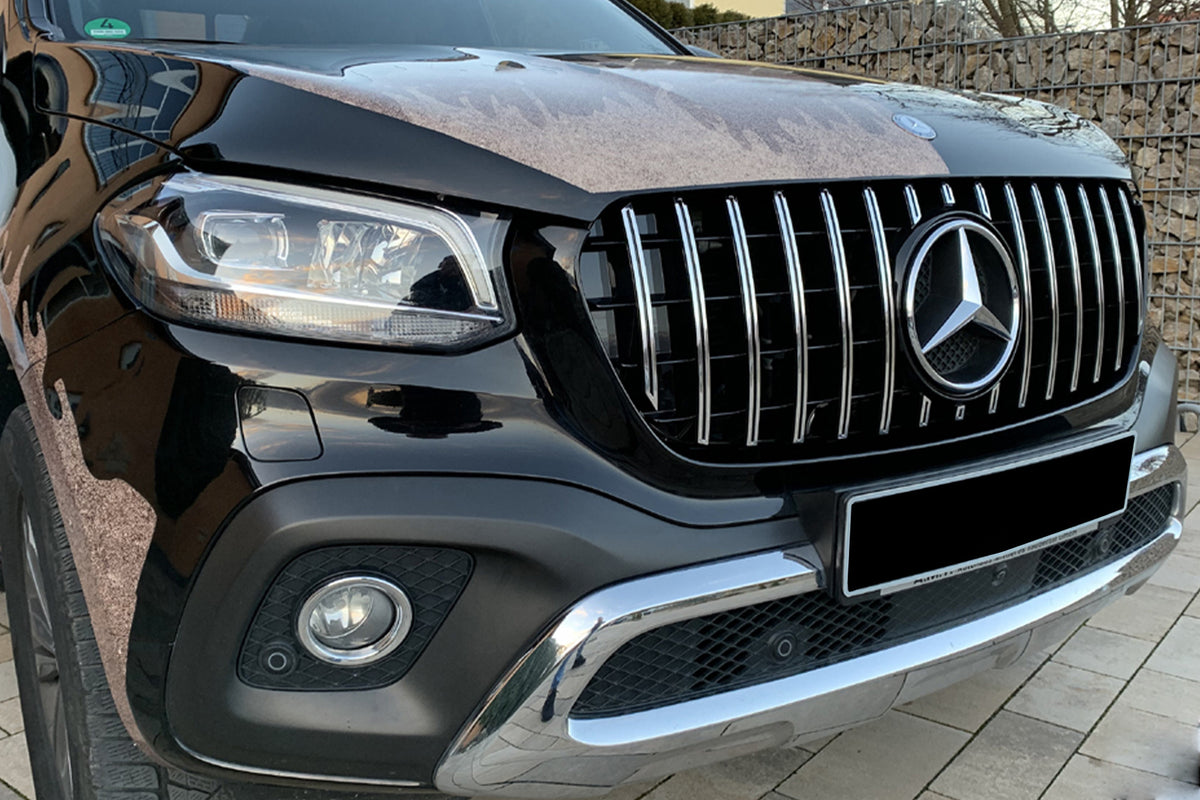 Хром / черна решетка тип GT за Mercedes X класа BR470 след 2018 година – снимка 2
