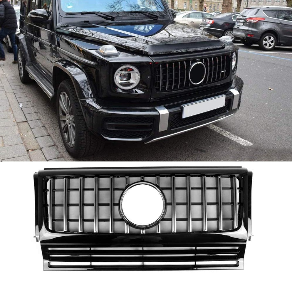 Хром / черна решетка тип GTR дизайн W464 за Mercedes G класа W463 1990-2018
