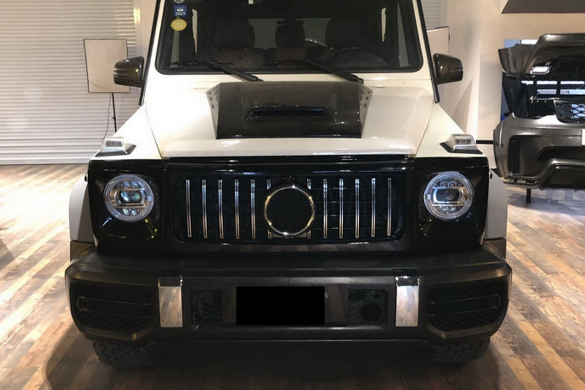 Хром / черна решетка тип GTR дизайн W464 за Mercedes G класа W463 1990-2018 – снимка 8