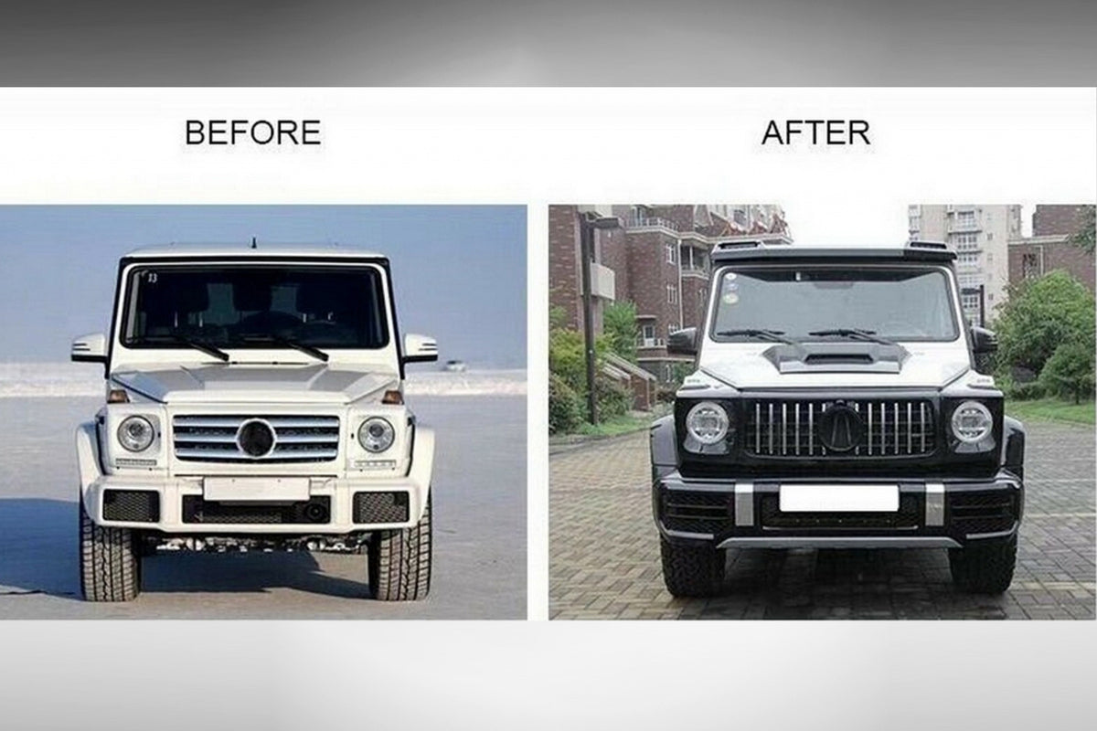 Хром / черна решетка тип GTR дизайн W464 за Mercedes G класа W463 1990-2018 – снимка 7