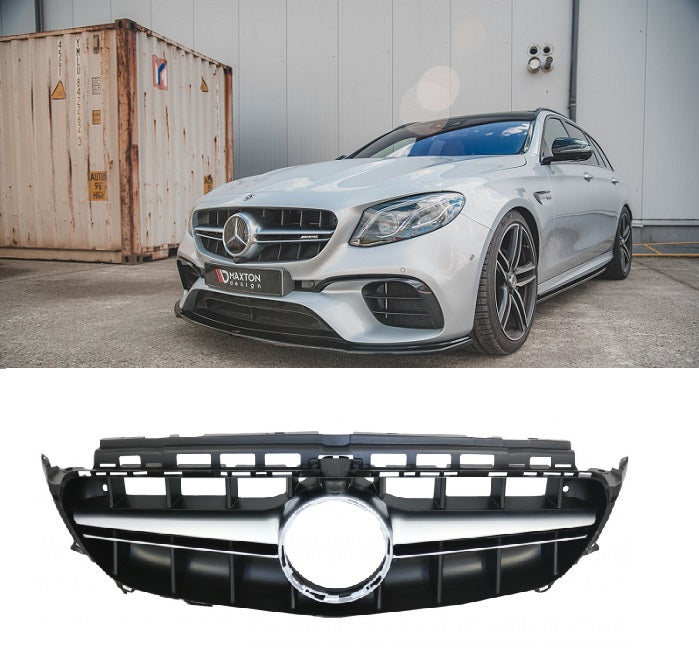 Хром / Черен лак решетка тип E63 AMG за Mercedes E класа W213 седан, S213 комби, C238 купе, А238 кабрио