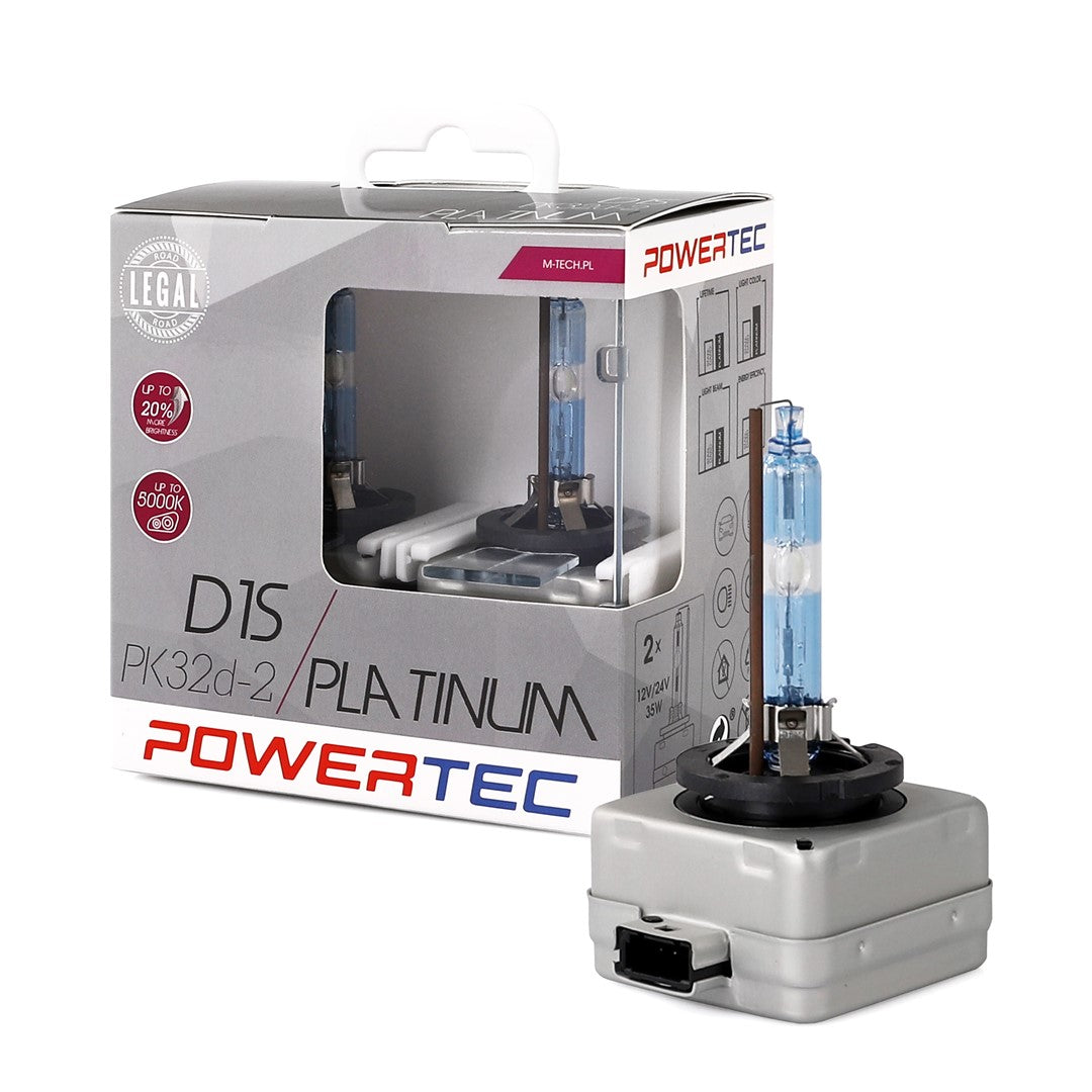 Комплект Xenon крушки M-Tech ,Powertec Platinum ,+130%, D1S ,DUO 1кт.