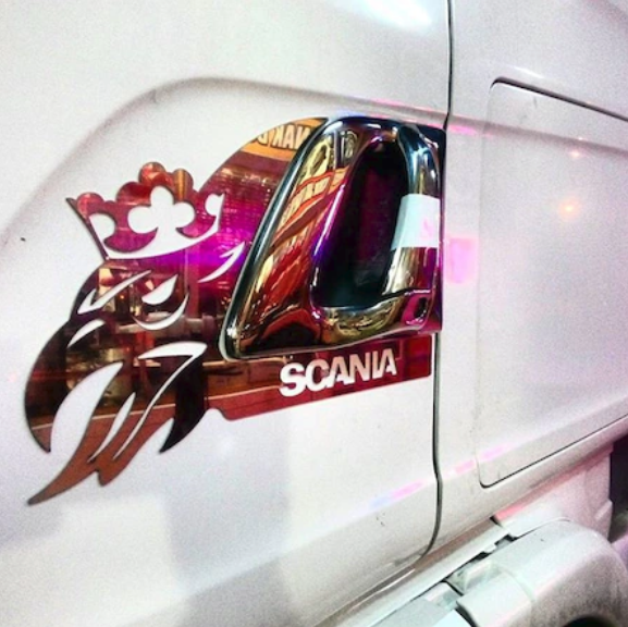 Декорация хром за дръжка Scania / 98-16 /