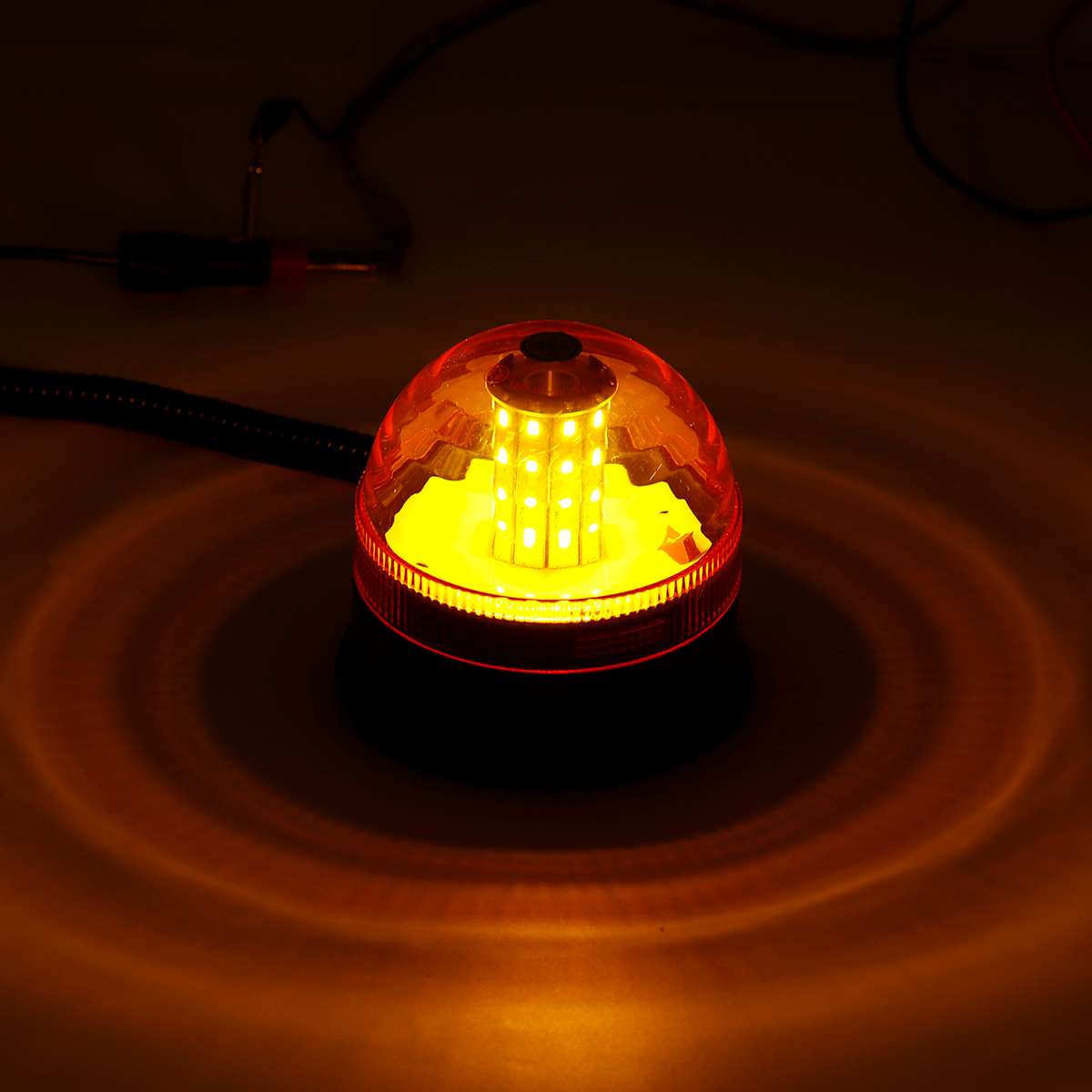LED ЛЕД Аварийна / сигнална лампа Маяк буркан 12 / 24V - 60 Диода – снимка 3
