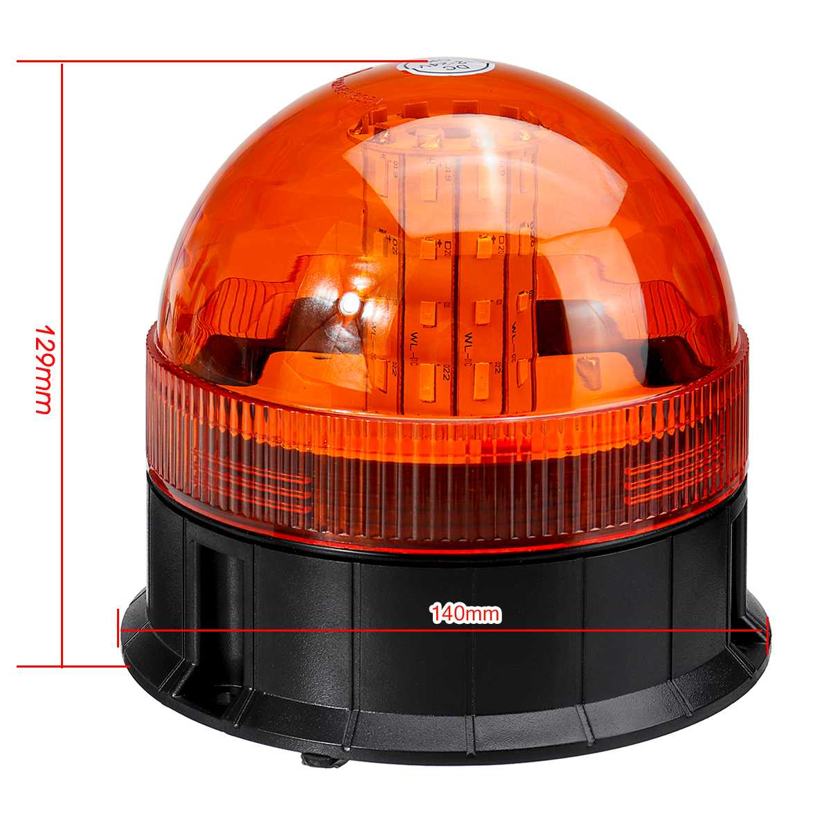LED ЛЕД Аварийна / сигнална лампа Маяк буркан 12 / 24V - 60 Диода – снимка 2
