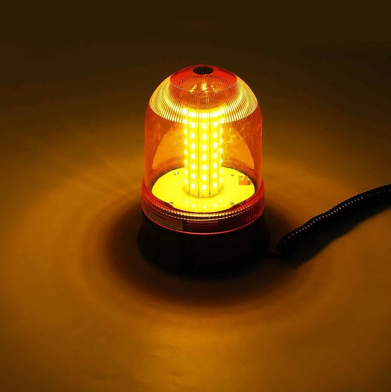 LED ЛЕД Аварийна / сигнална лампа Маяк буркан 12 / 24V - 70 Диода – снимка 3