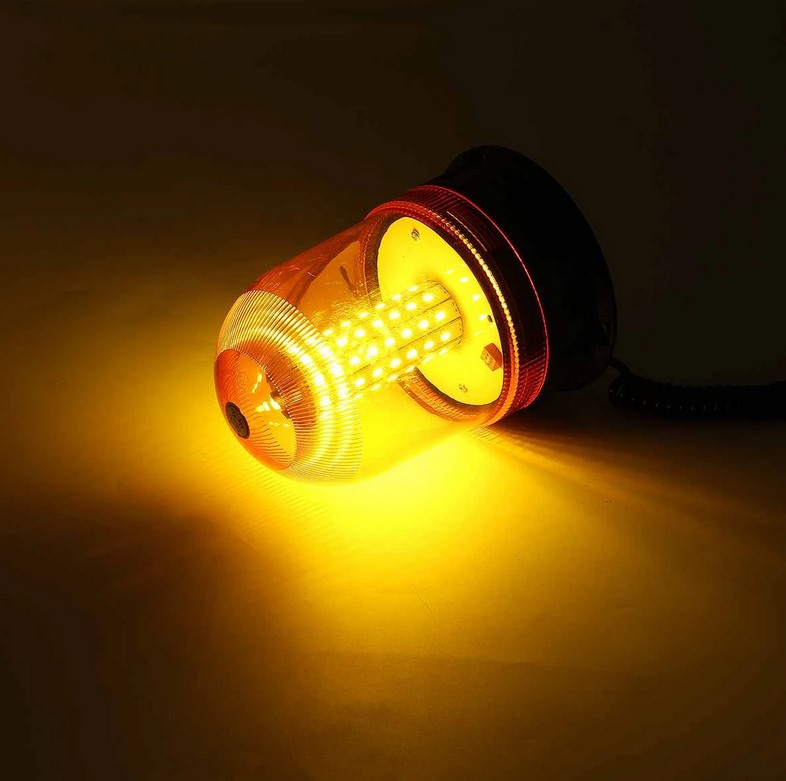 LED ЛЕД Аварийна / сигнална лампа Маяк буркан 12 / 24V - 70 Диода – снимка 2
