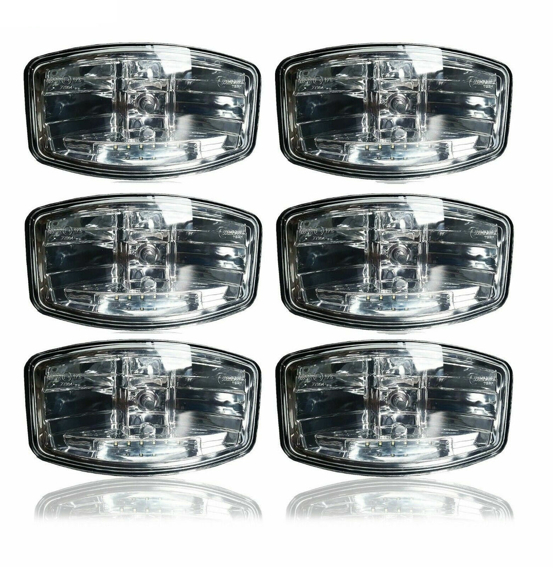 6 бр. Лед LED Правоъгълен Халоген за Тир, Камион / T147