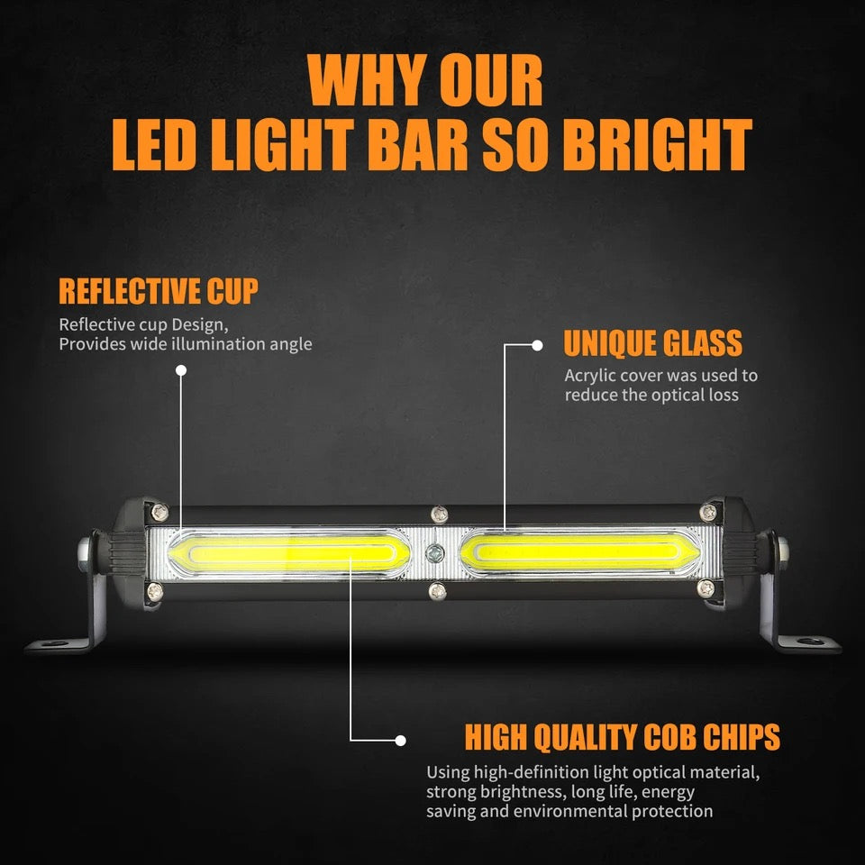 ДИОДЕН ЛЕД БАР / LED BAR Slim - 19см – снимка 4