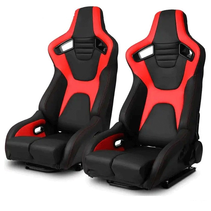 Спортни седалки за МПС - 1095 черно / червено