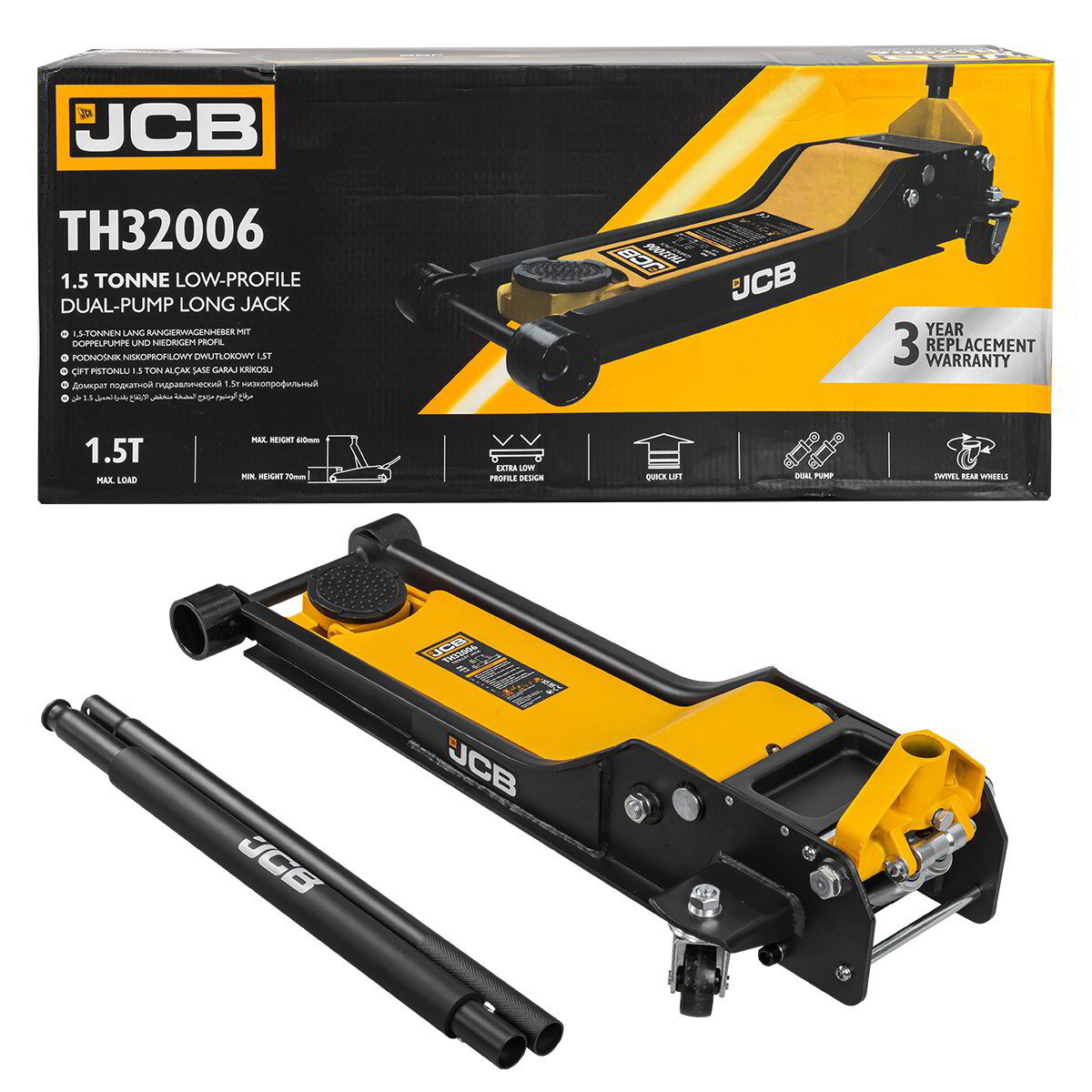 КРИК 1.5Т КРОКОДИЛ 70-610мм JCB - TH32006