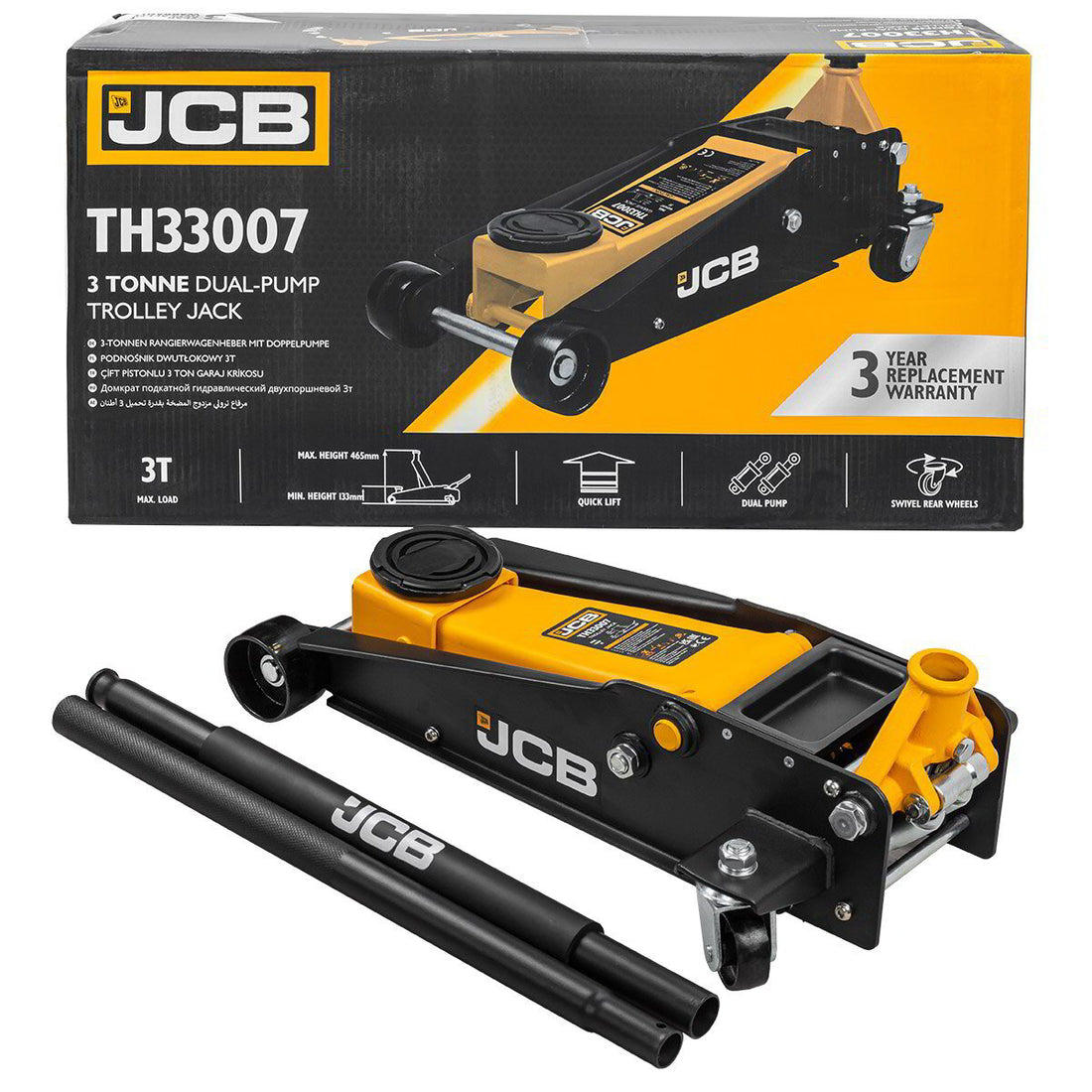 КРИК 3Т КРОКОДИЛ с 2 помпи 133-465мм JCB - TH33007