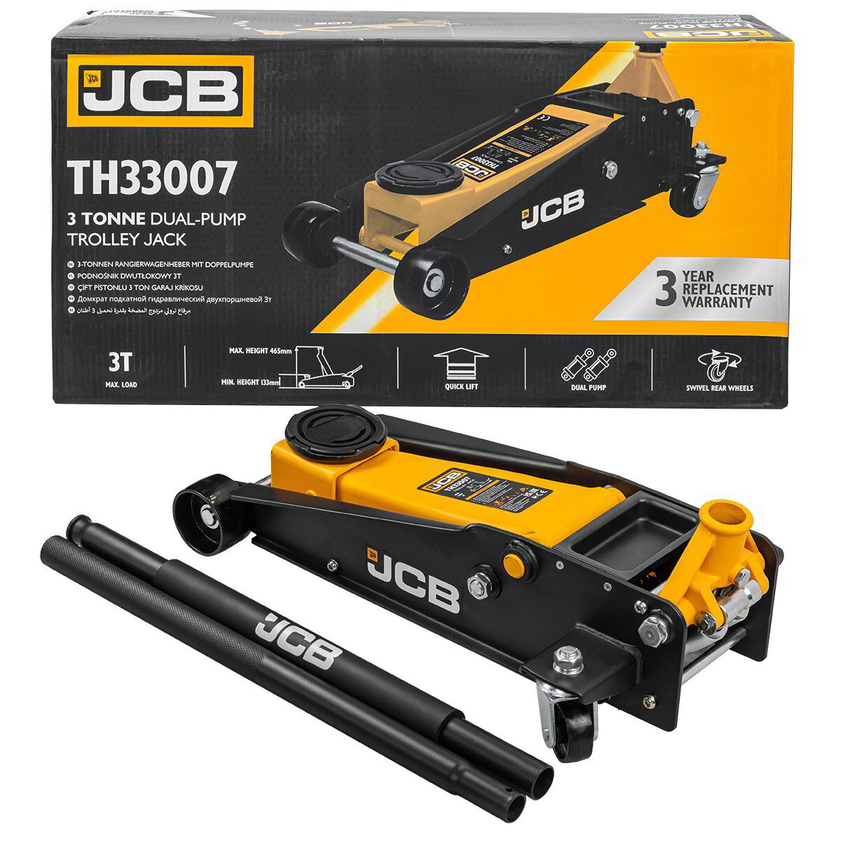 КРИК 3Т КРОКОДИЛ с 2 помпи 133-465мм JCB - TH33007
