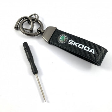 Луксозен кожен ключодържател SKODA