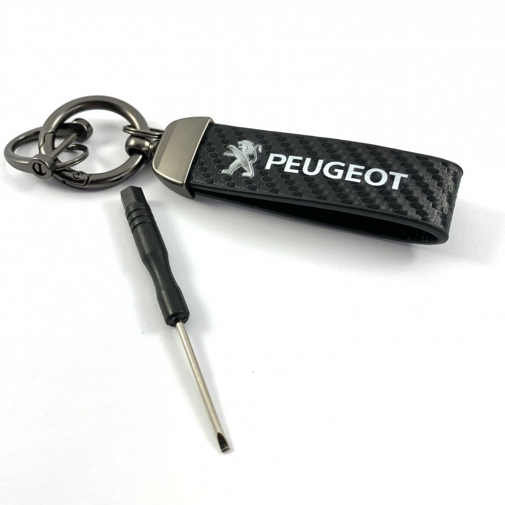 Луксозен кожен ключодържател Peugeot