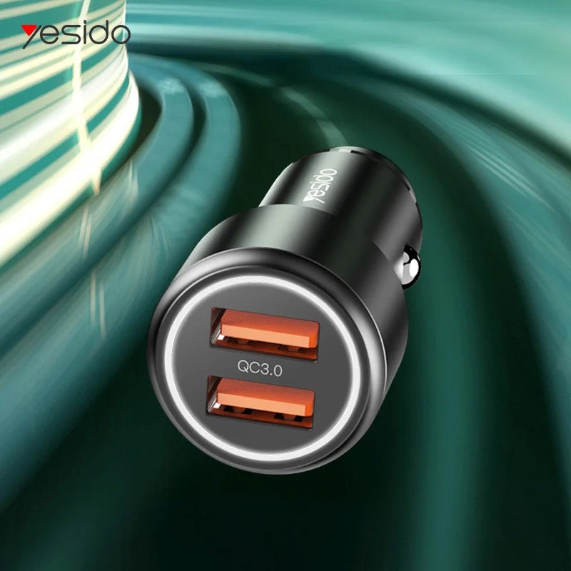 Универсално USB зарядно за кола с два порта - T20 – снимка 2