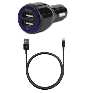 USB зарядно за кола с кабел Lightning – T28
