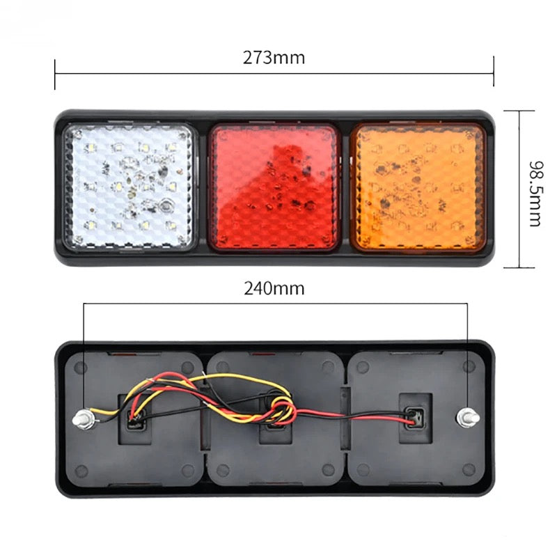 12V Комплект мултифункционални диодни стопове - T44 – снимка 2