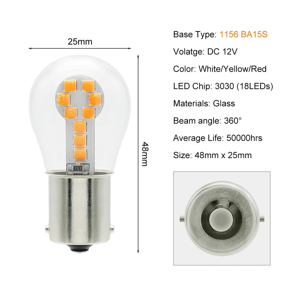 Диодни крушки 2бр BA15s LED - T126 – снимка 2