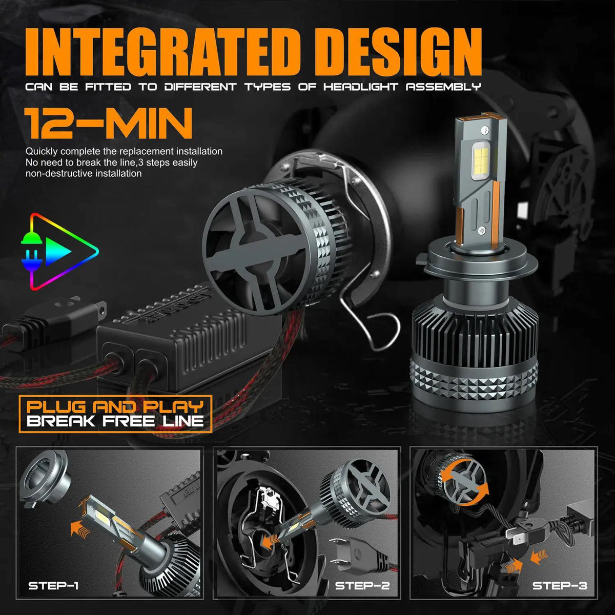 Диодни крушки H7 12V / 24V – X20 LED – снимка 4