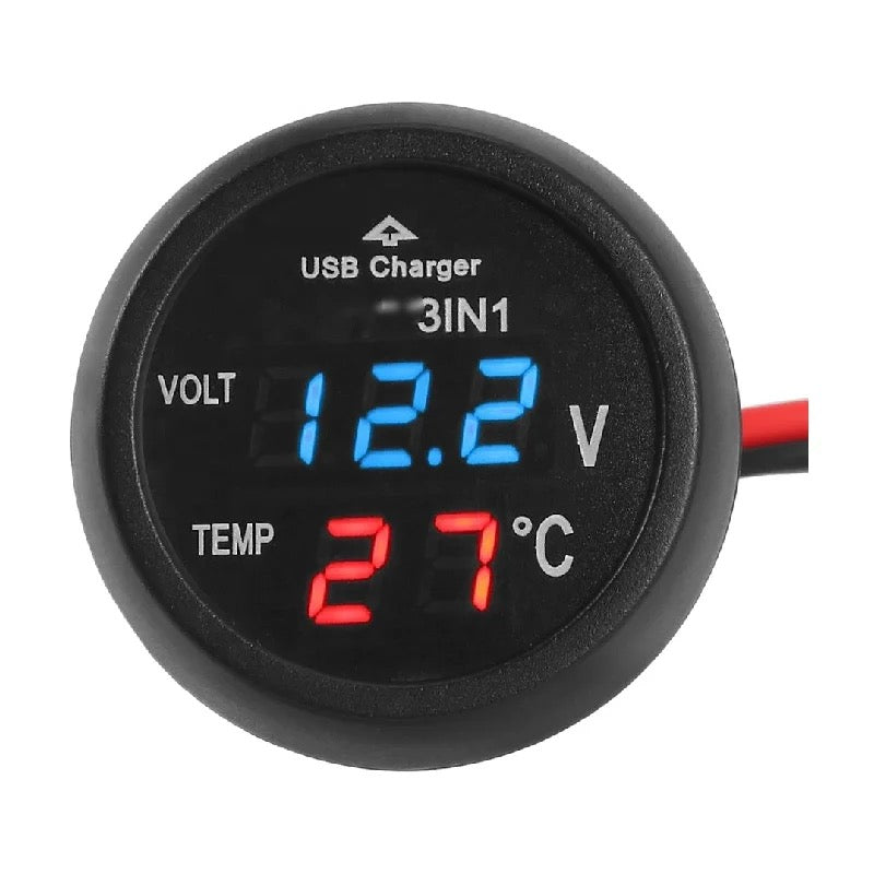 Волтметър + температура + USB - 3в1 – снимка 4
