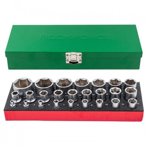 Комплект вложки 25 части 1 / 4"&1 / 2" (4-32mm) ROCKFORCE – снимка 3