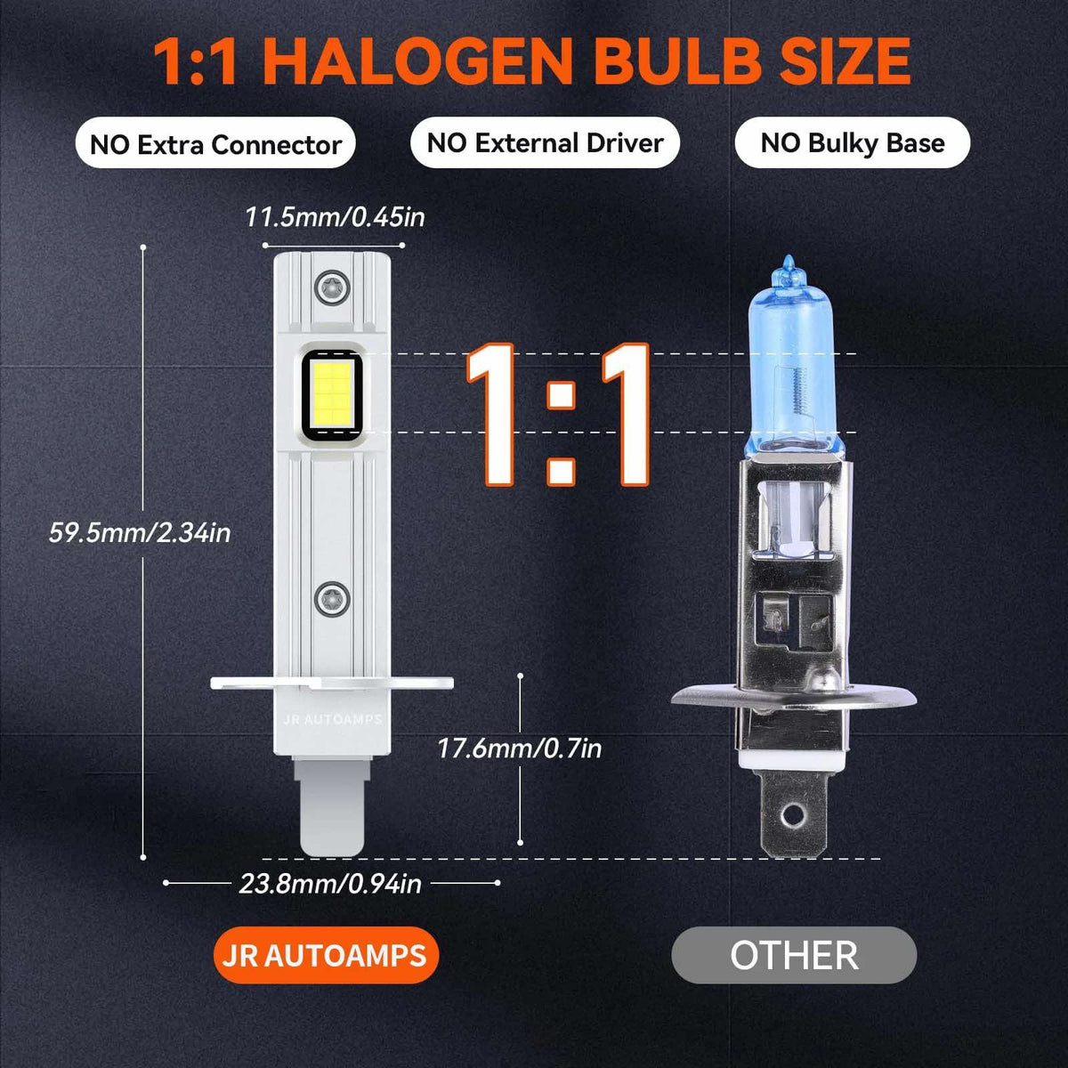 Диодни крушки H1 200W с вграден вентилатор – снимка 2