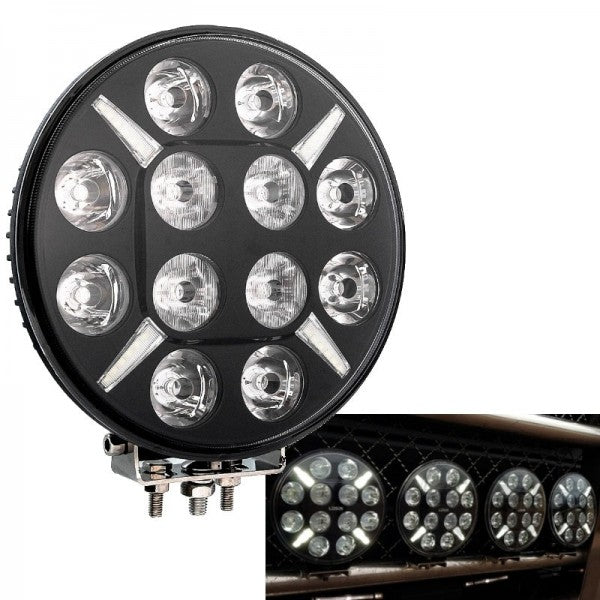 LED Халоген 9 инча Ø 218 мм / Работна лампа с дневна светлина 12 / 24V - NA550 – снимка 5