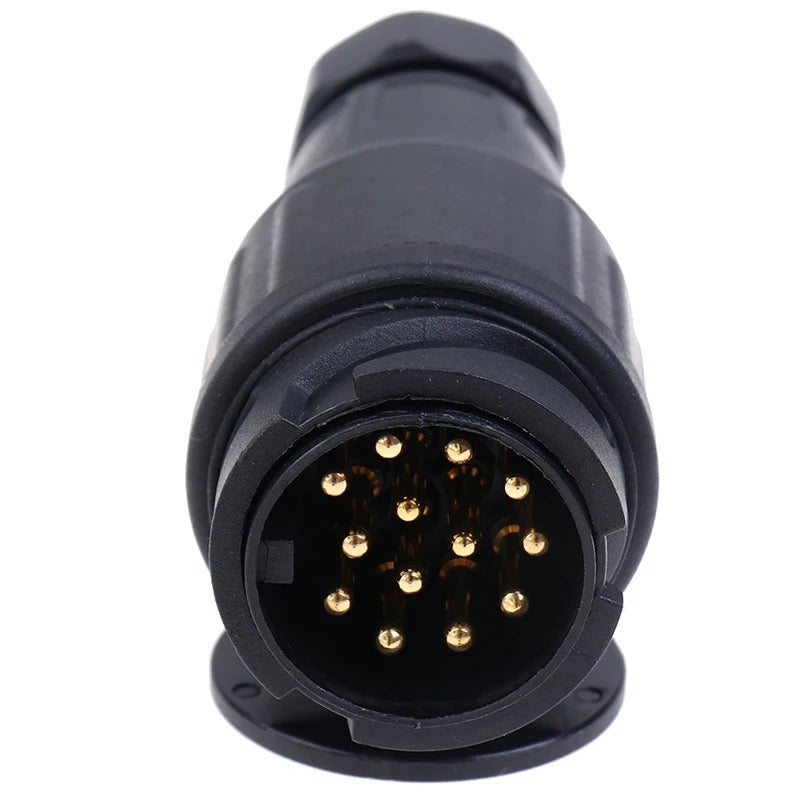 Букса за ремарке пластмасова 13 пина 12V мъжка – снимка 3