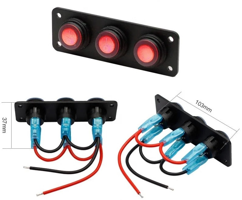 Панел за вграждане - водоустойчив 3 бутона