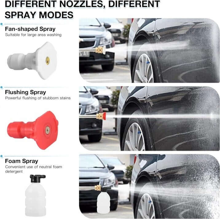 Преносима акумулаторна водоструйка 1500W 40BAR с две батерии – снимка 2