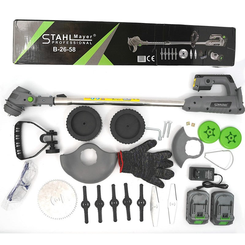 Акумулаторен тример STAHLMAYER PRO 36V с колелца – снимка 5
