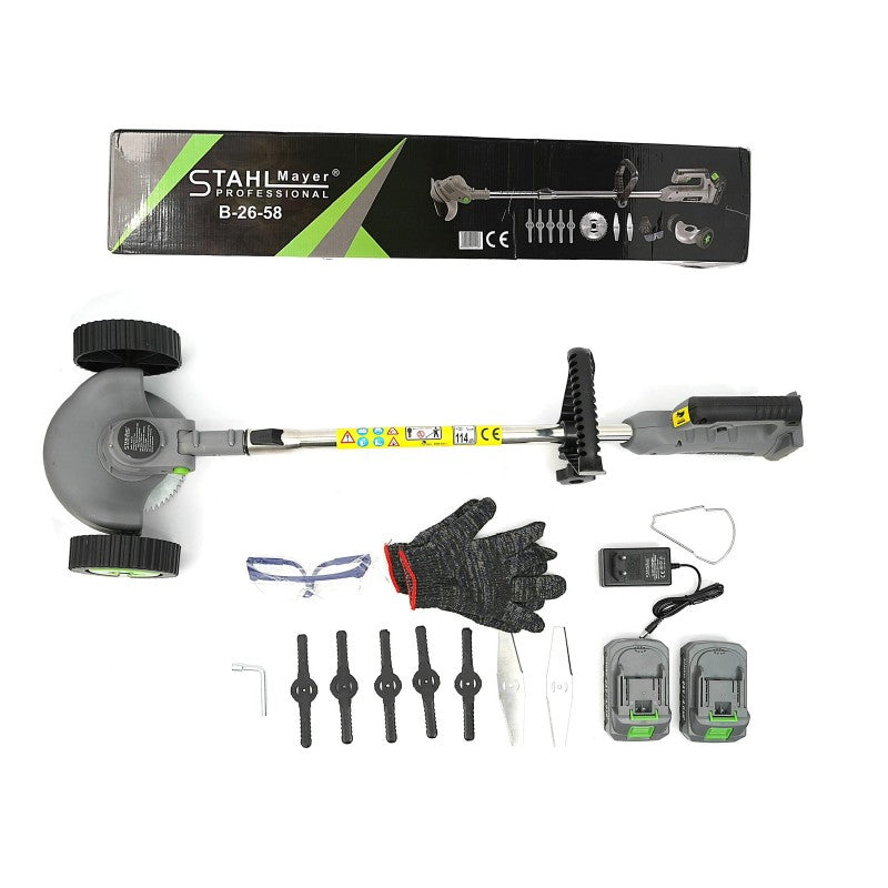 Акумулаторен тример STAHLMAYER PRO 36V с колелца – снимка 4