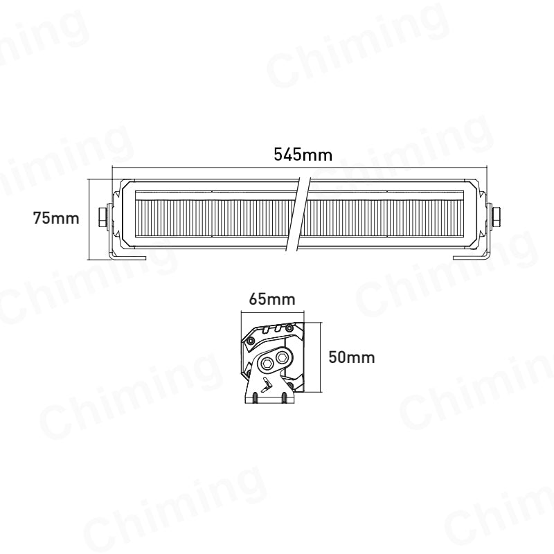 LED бар 55см комбиниран с жълт и бял габарит - T235 – снимка 3