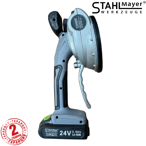 Акумулаторна вендуза за плочки 24v 4ah stahlmayer – снимка 3