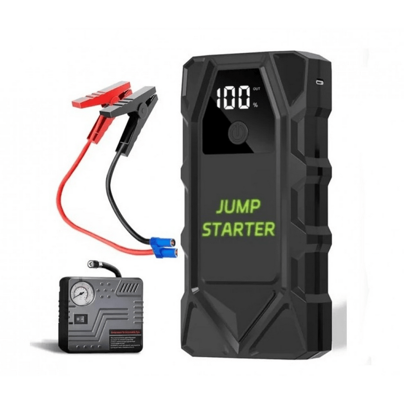 Мултифункционален автомобилен стартер Jump Starter 18000mAh, 12V, Максимален ток 1000A с компресор – снимка 6