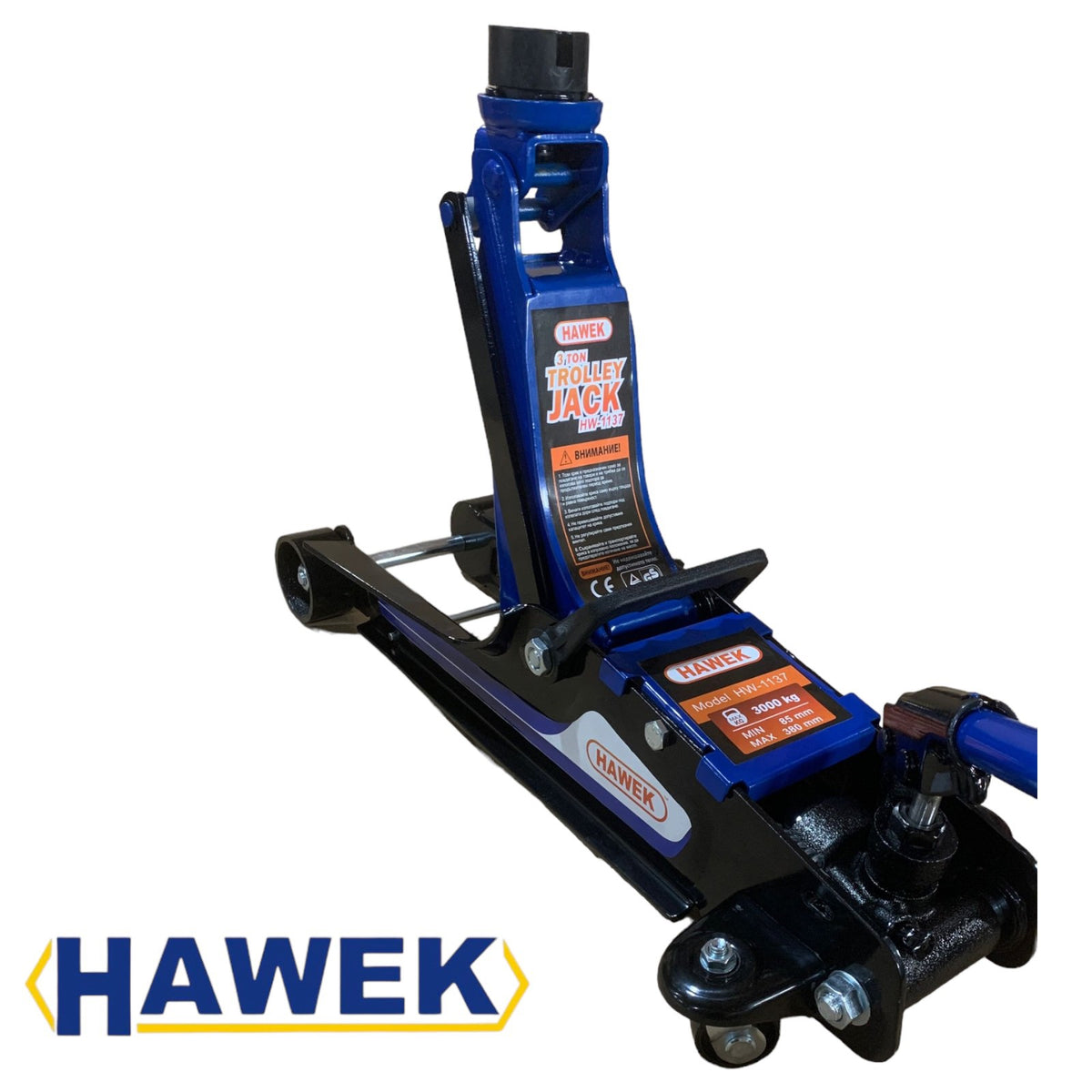 КРИК КРОКОДИЛ 3Т НИСКОПРОФИЛЕН С ВЪРТЯЩА ДРЪЖКА 360° , HAWEK 85-380mm – снимка 3