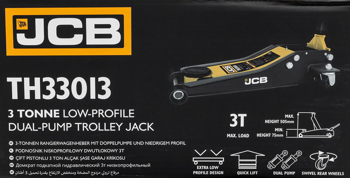 Крик крокодил 3 тона 77 – 505 мм JCB TH33013 + Стойки за автомобил JCB 3 тона 2 бр. – снимка 4