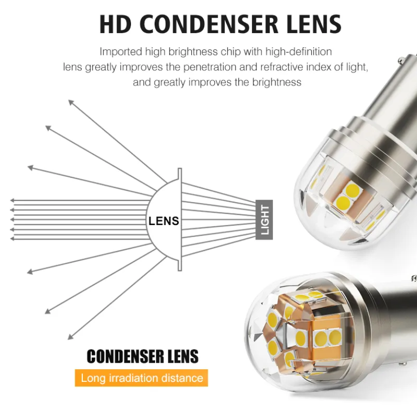 LED крушка бяла BA15s -12 / 24V – снимка 2