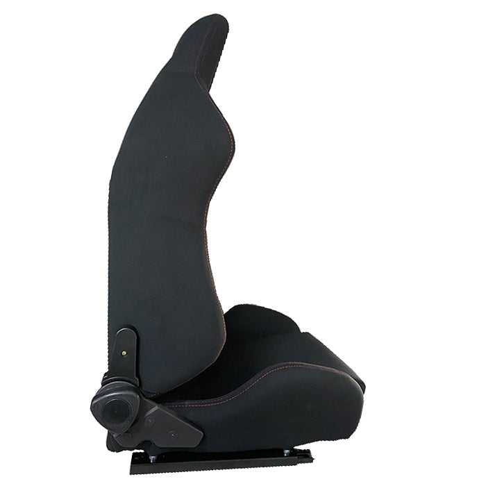 Спортни седалки за МПС - 9002 Черна с червен конец – снимка 3
