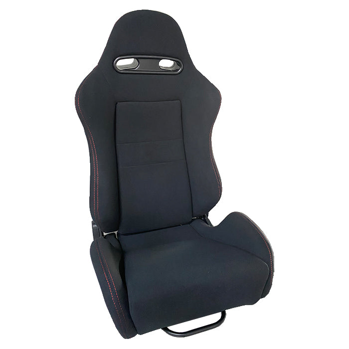 Спортни седалки за МПС - 9002 Черна с червен конец – снимка 2
