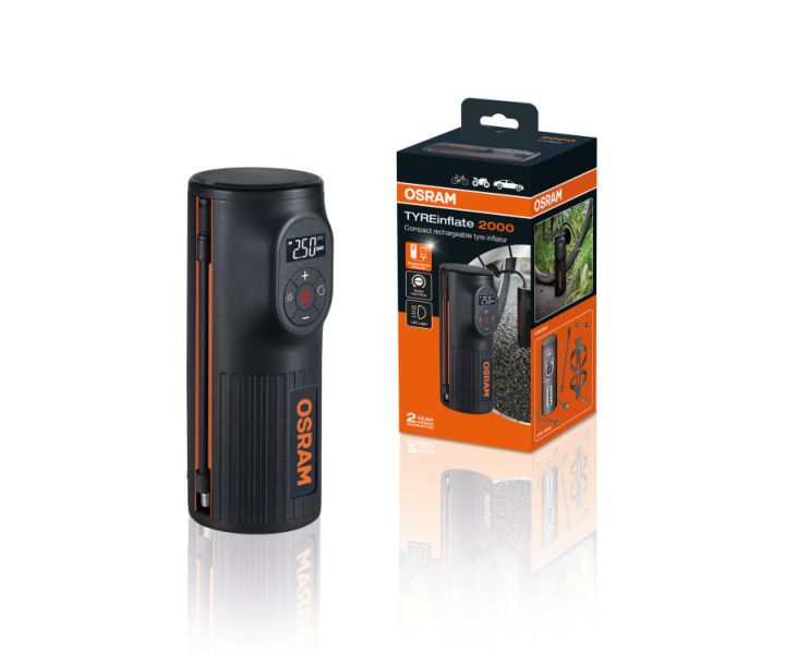 Компактен дигитален компресор за гуми Osram - TYREinflate, OTIR2000, 67W – снимка 4