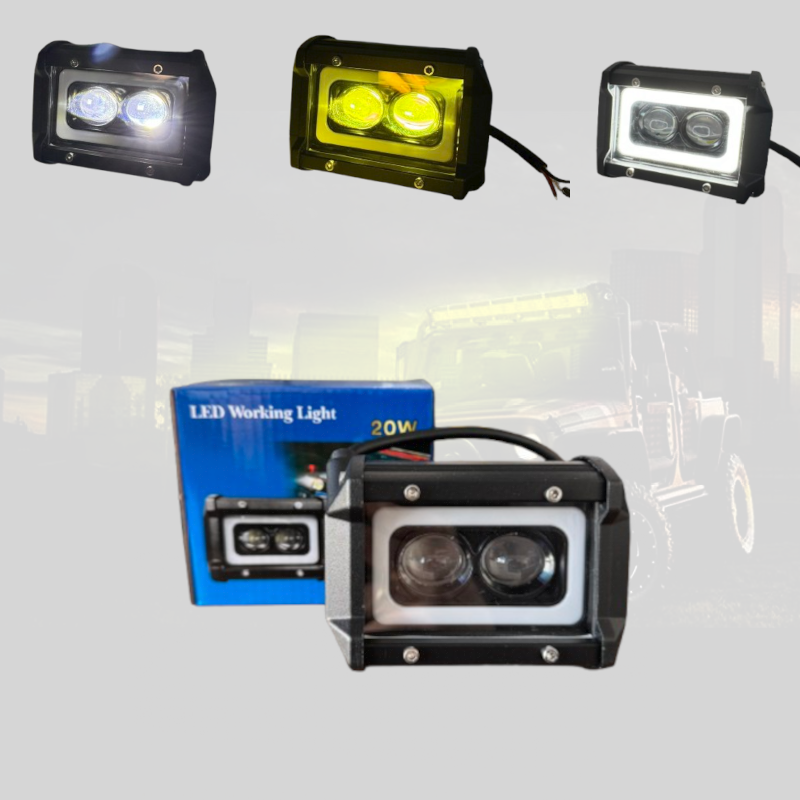 Диоден халоген LED 3 светлини габарит, жълта, бяла 12 / 24V