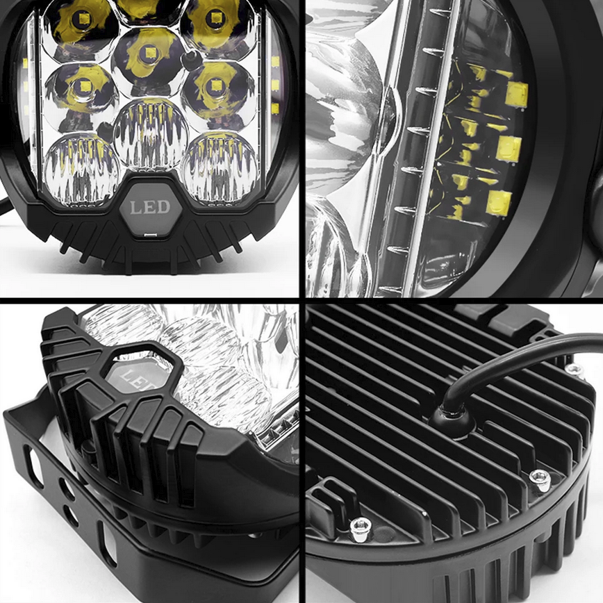 Диоден халоген 16СМ 5'' кръгъл - LED 12 / 24V – снимка 4