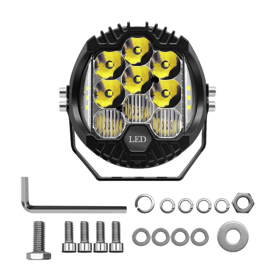 Диоден халоген 16СМ 5'' кръгъл - LED 12 / 24V – снимка 3