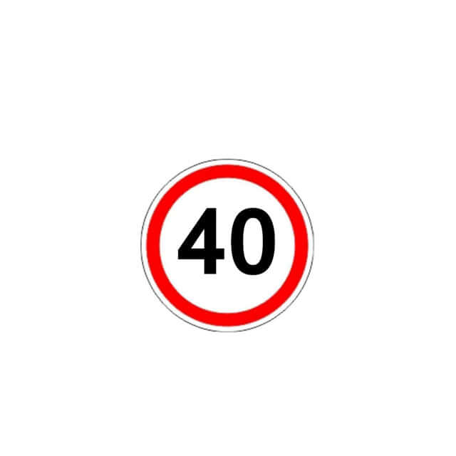 Стикер 40 km / h