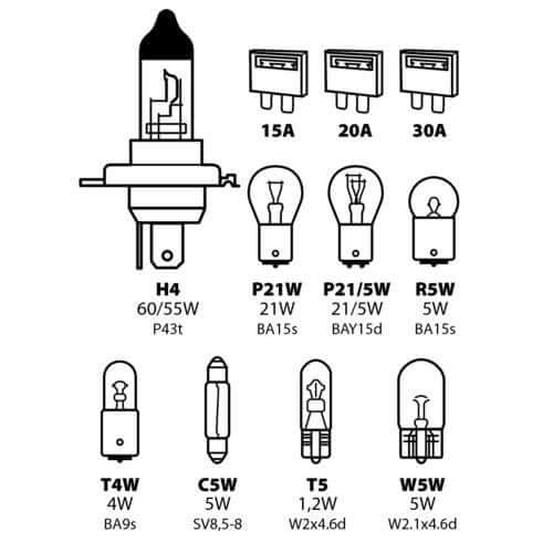 Ремонтен комплект H4 12V - 11 ЧАСТИ – снимка 2