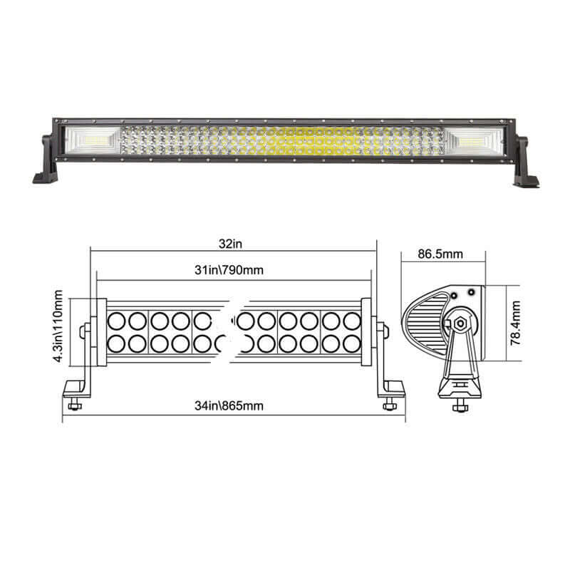 7d 7д диоден лед бар / LED bar 80 см 459w – снимка 2