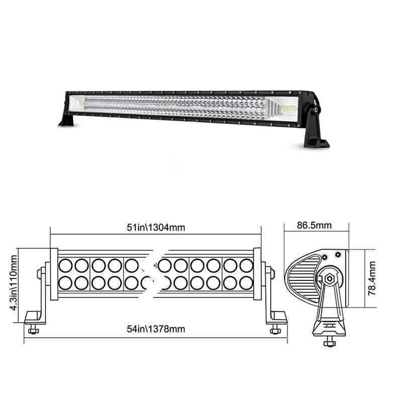 7d 7д диоден лед бар / LED bar 135 см 729w – снимка 5
